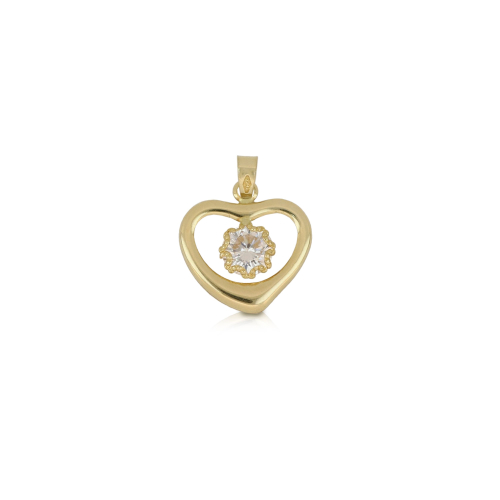 Pendant Woman Heart Yellow Gold GL101879