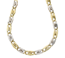 Collana Uomo Oro Giallo Bianco GL101880