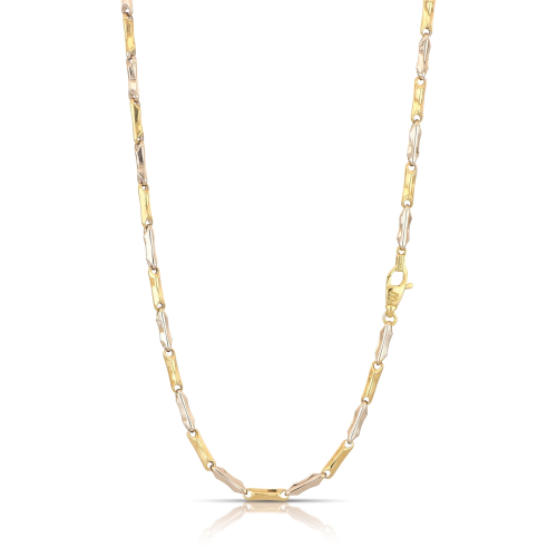 Yellow and White Gold Men's Necklace 803321717667