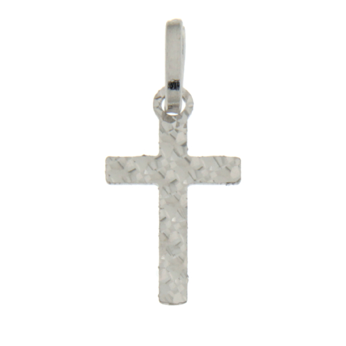 Unisex White Gold Cross Pendant GL101887