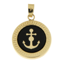 Unisex Pendant Anchor Yellow Gold GL101900