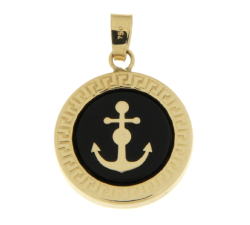 Unisex Pendant Anchor Yellow Gold GL101900