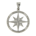 White Gold Compass Rose Pendant GL101904