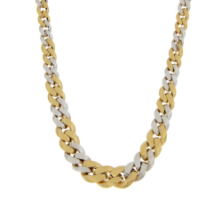 Unisex Necklace White Gold Yellow GL101909