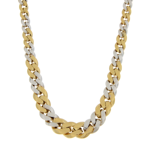 Unisex Necklace White Gold Yellow GL101909