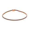 Men&#39;s Tennis Bracelet Rose Gold Black Stones 803321726537