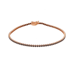 Men&#39;s Tennis Bracelet Rose Gold Black Stones 803321726537