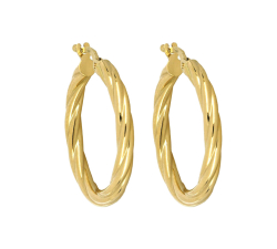 Women&#39;s Hoop Earrings in Yellow Gold 803321724293