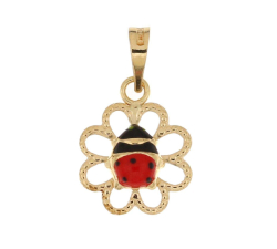 Ladybug pendant yellow gold 803321737034