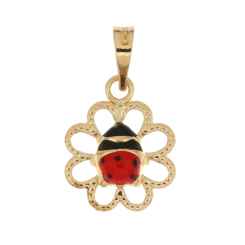 Ladybug pendant yellow gold 803321737034