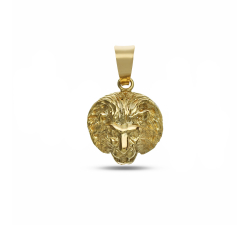 18KT Yellow Gold Lion Head Pendant GL101957