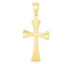 Men's Yellow Gold Cross Pendant GL101965