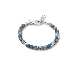 Giovanni Raspini Tango Blue Agate Men's Bracelet 12216