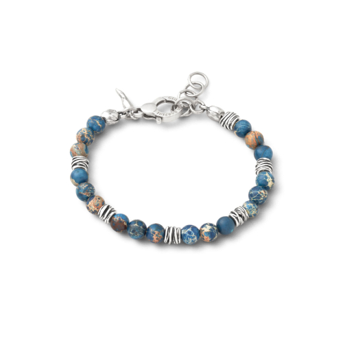 Giovanni Raspini Tango Blue Agate Men's Bracelet 12216