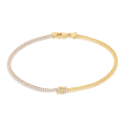 Damen-Armband Weiß-Gelbgold GL101978