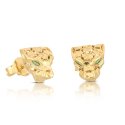 Women's Yellow Gold Panther Earrings GL101979