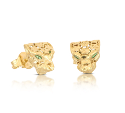 Women's Yellow Gold Panther Earrings GL101979