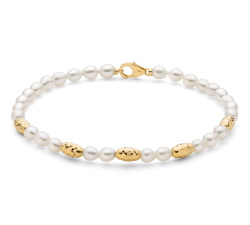 Miluna Women's Bracelet Pearl Nuggets PBR3634G