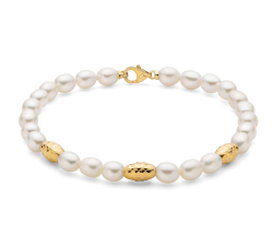 Miluna Women's Bracelet Pearl Nuggets PBR3639G