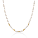 Miluna Women's Necklace Pearl Nuggets PCL6648G