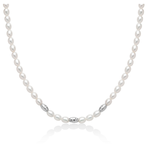 Miluna Women's Necklace Pearl Nuggets PCL6653B