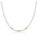 Miluna Women's Necklace Pearl Nuggets PCL6653G