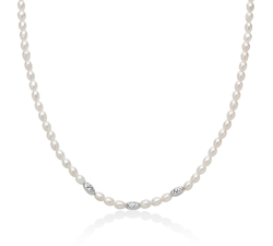 Miluna Women's Necklace Pearl Nuggets PCL6655B