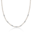 Miluna Women's Necklace Pearl Nuggets PCL6656B