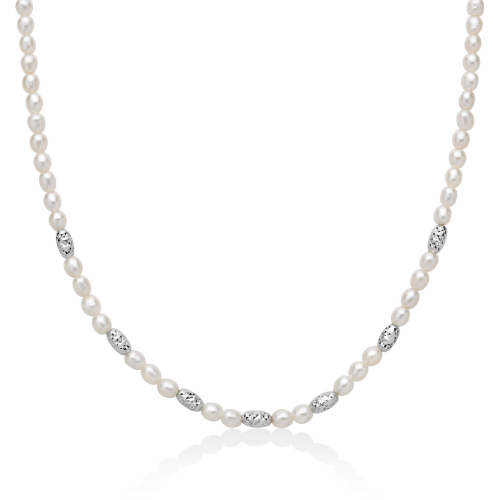 Miluna Women's Necklace Pearl Nuggets PCL6656B