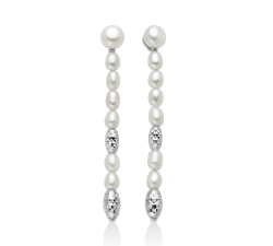 Miluna Women's Pearl Nuggets Earrings PER2793B