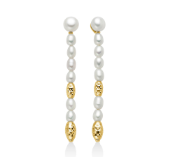 Miluna Women's Pearl Nuggets Earrings PER2793G