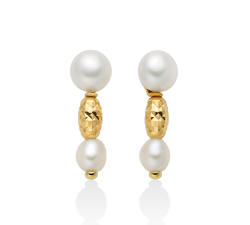 Miluna Women's Earrings Pearl Nuggets PER2794G