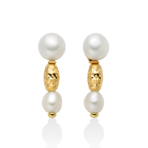 Miluna Women's Earrings Pearl Nuggets PER2794G