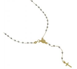 Collana Rosario Oro Bianco Giallo Madonna Miracolosa 803321716849