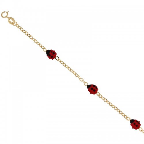 Ladybugs yellow gold girl's bracelet 803321729127